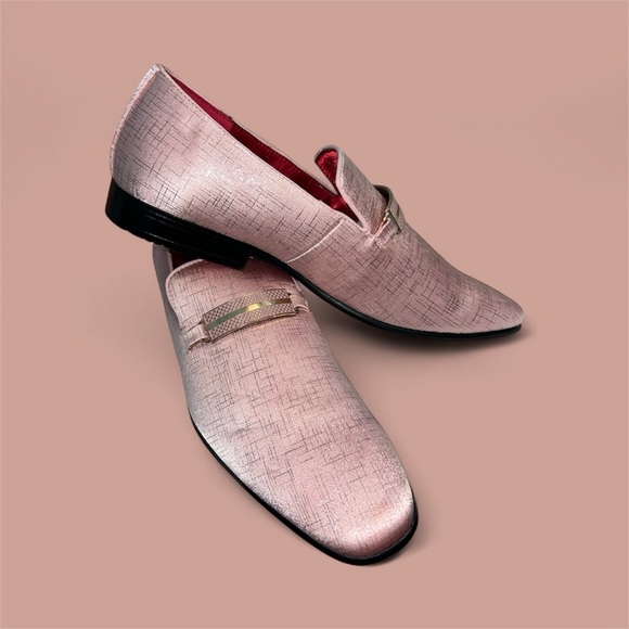 Salmon Textured Loafers with Red Lining $45 main image 4